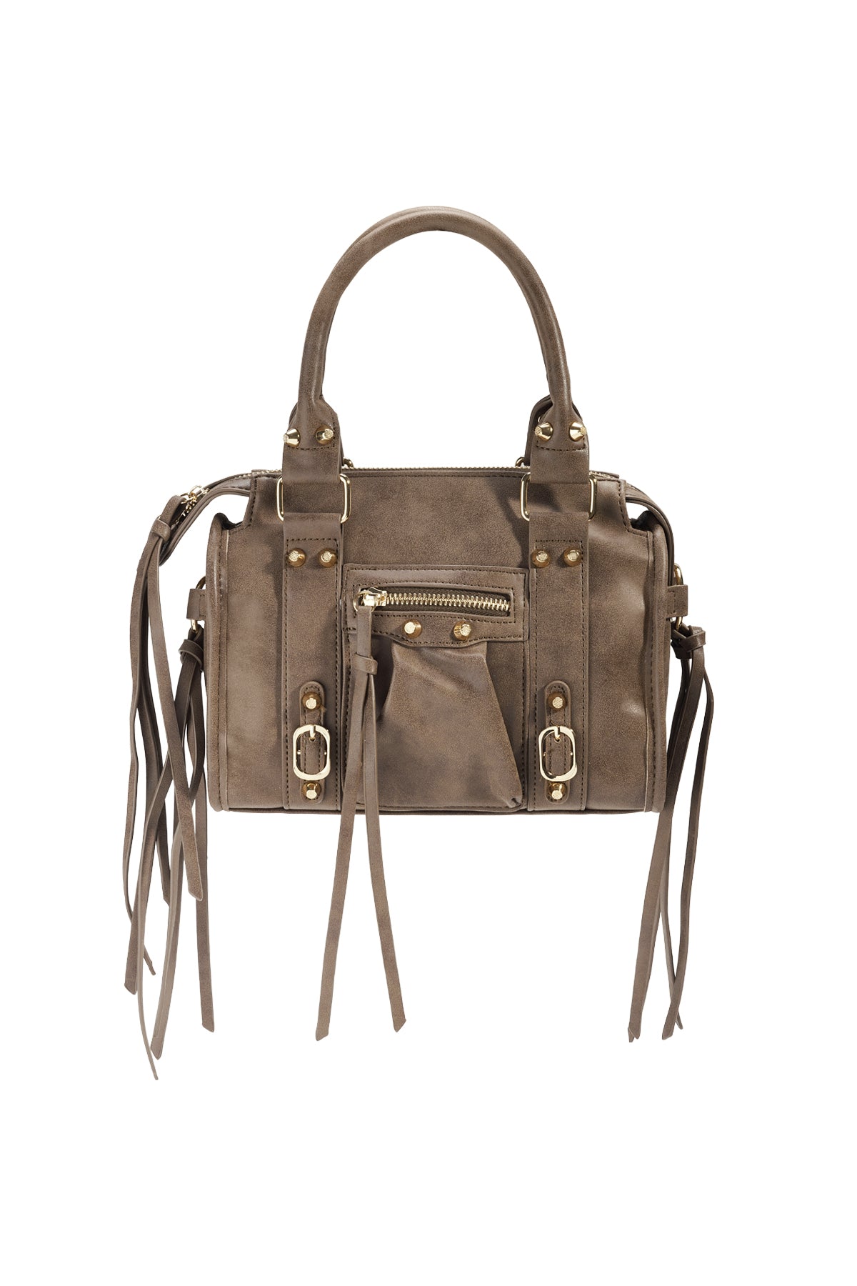 Fringe tas bruin