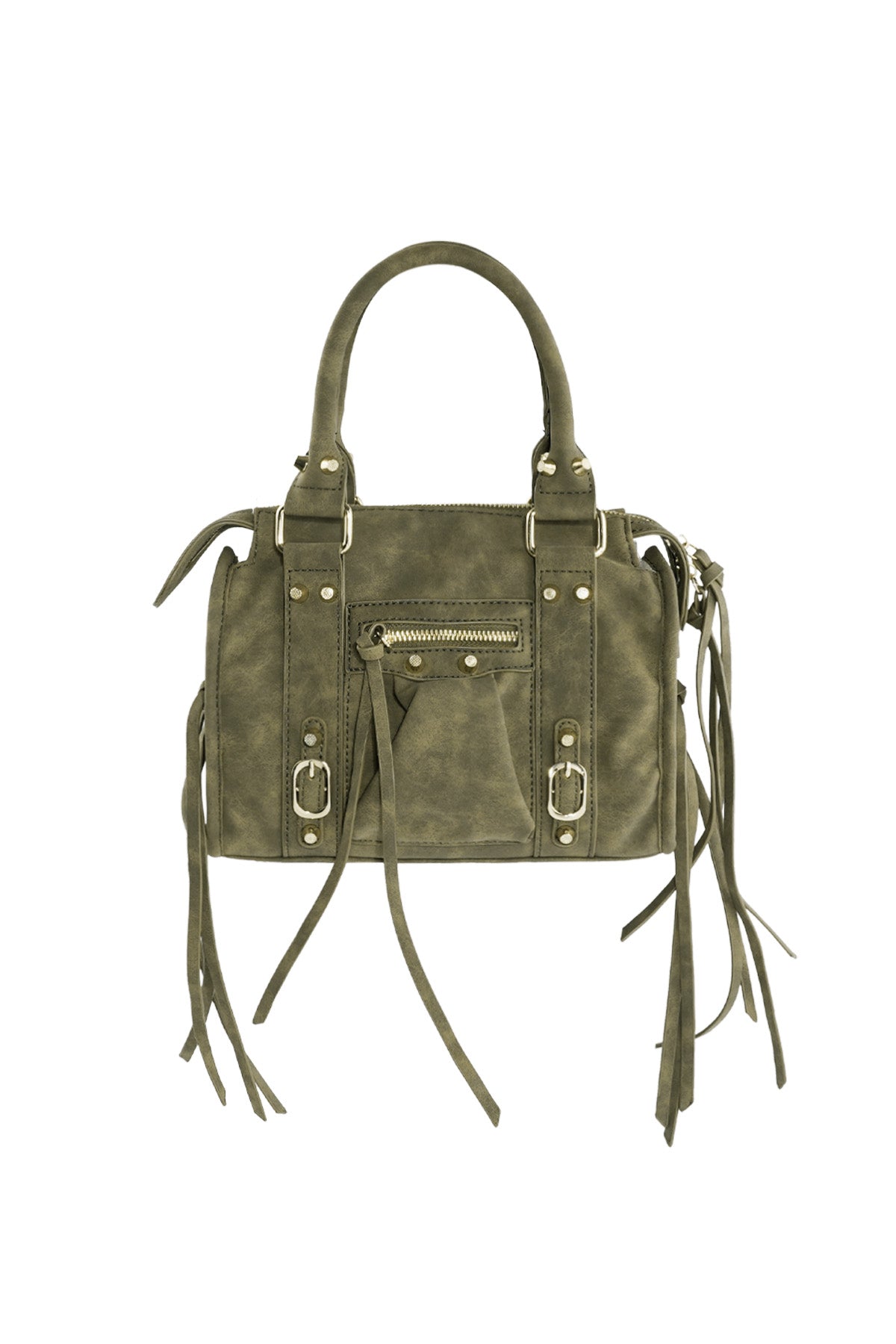 Fringe tas groen