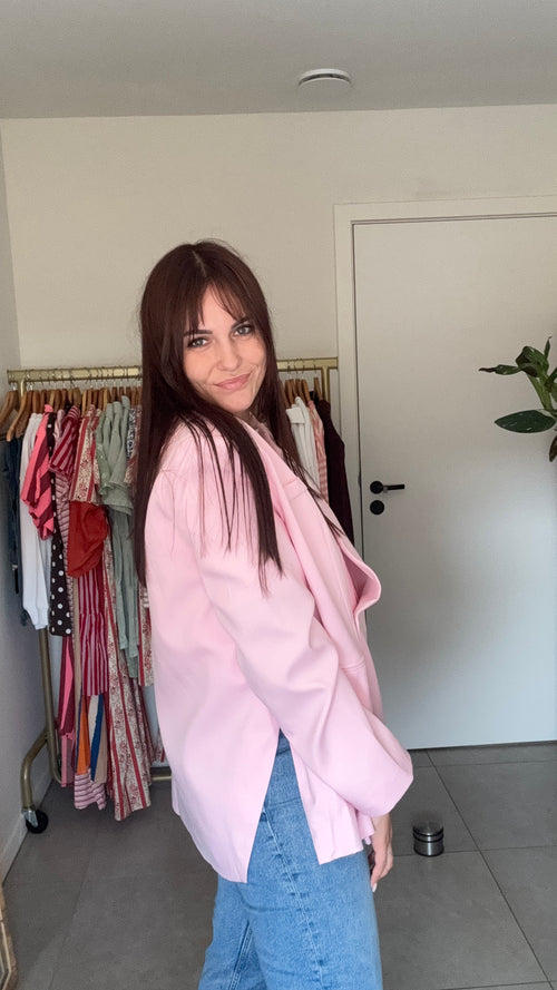 Baby pink oversized  blazer