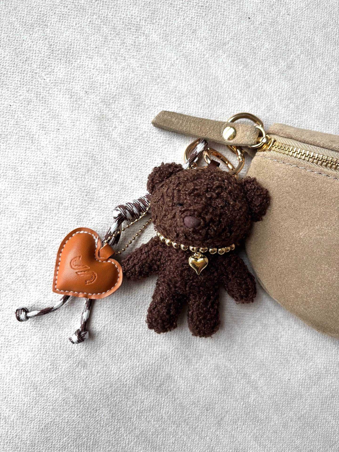 Bag charm - bruine beer