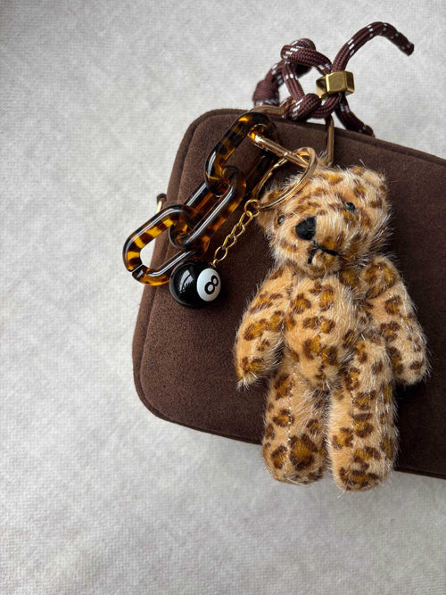 Bag charm - beige beer