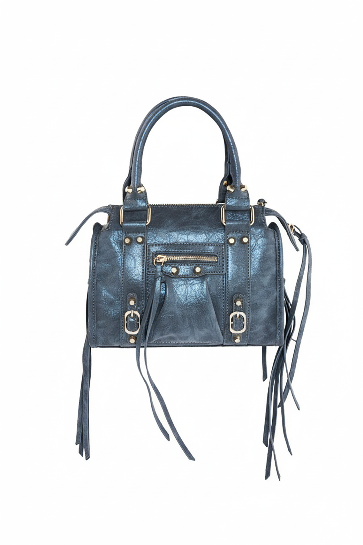 Fringe tas blauw