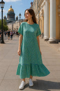 Lena check dress