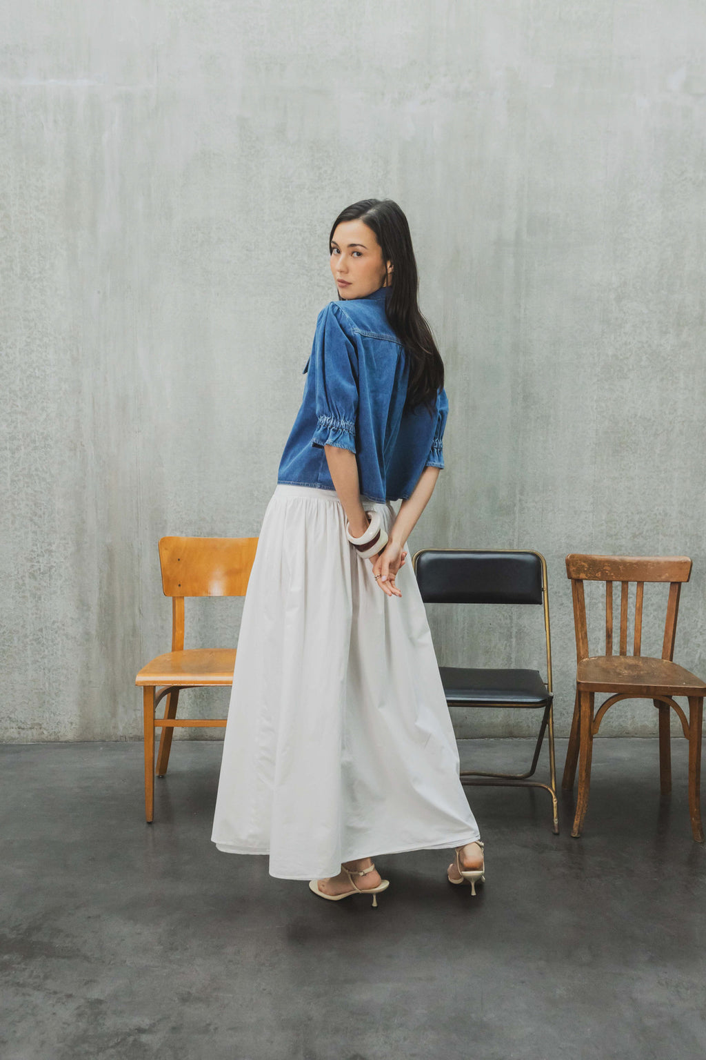 Noor denim blouse