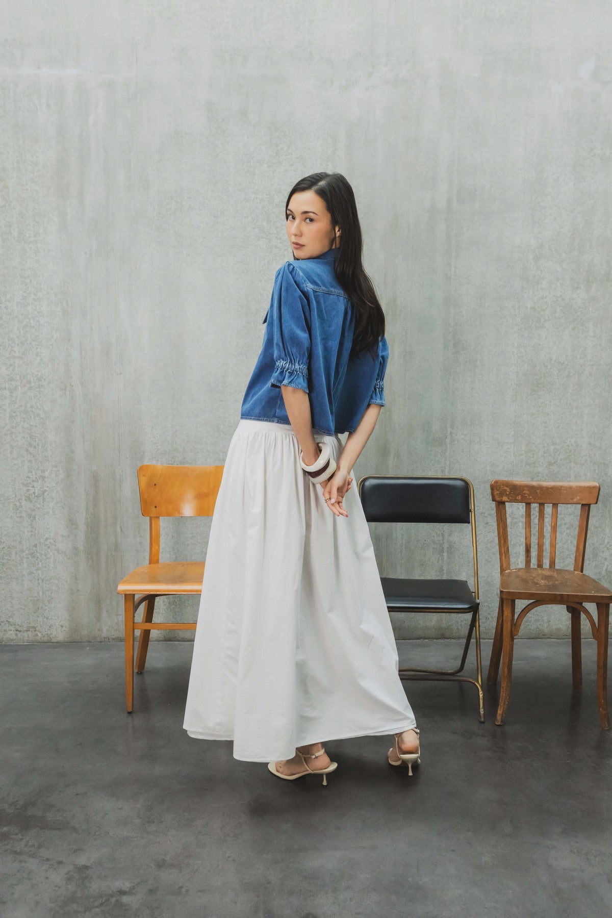 Noor denim blouse